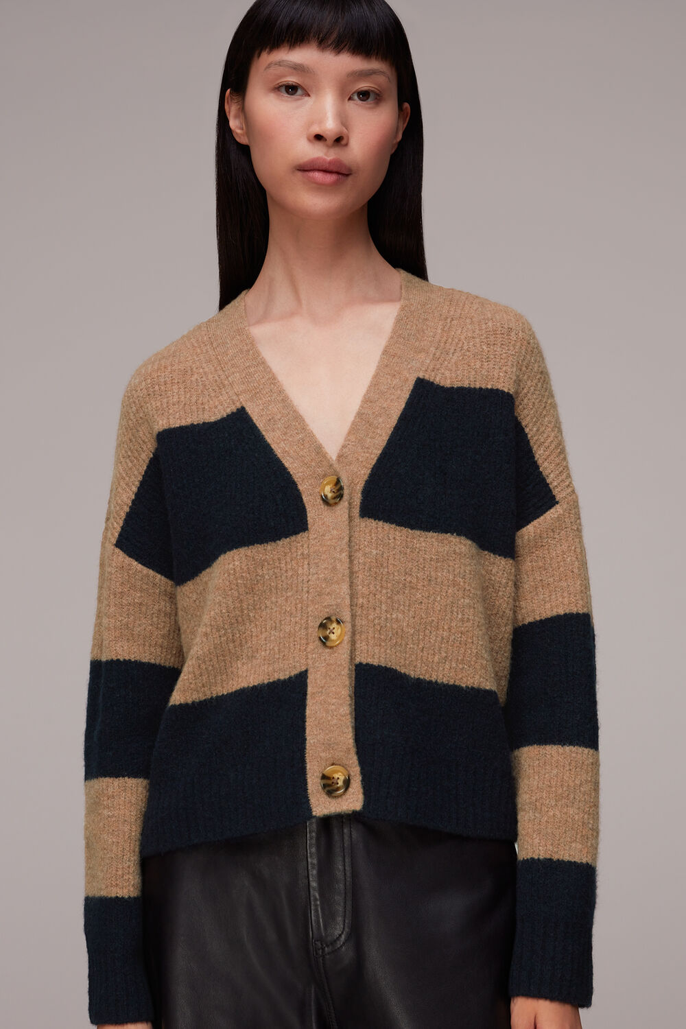 Stripe Ribbed Cardigan