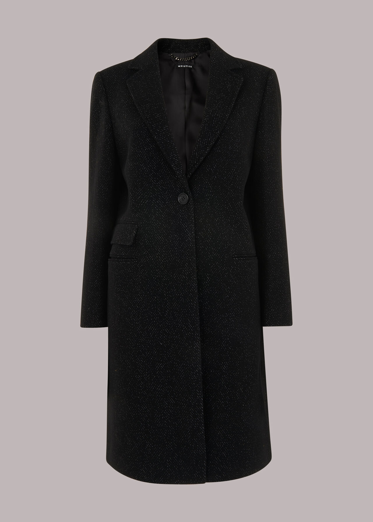 Wool Flecked Slimline Coat