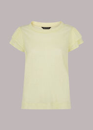 Laura Linen Frill Sleeve Top