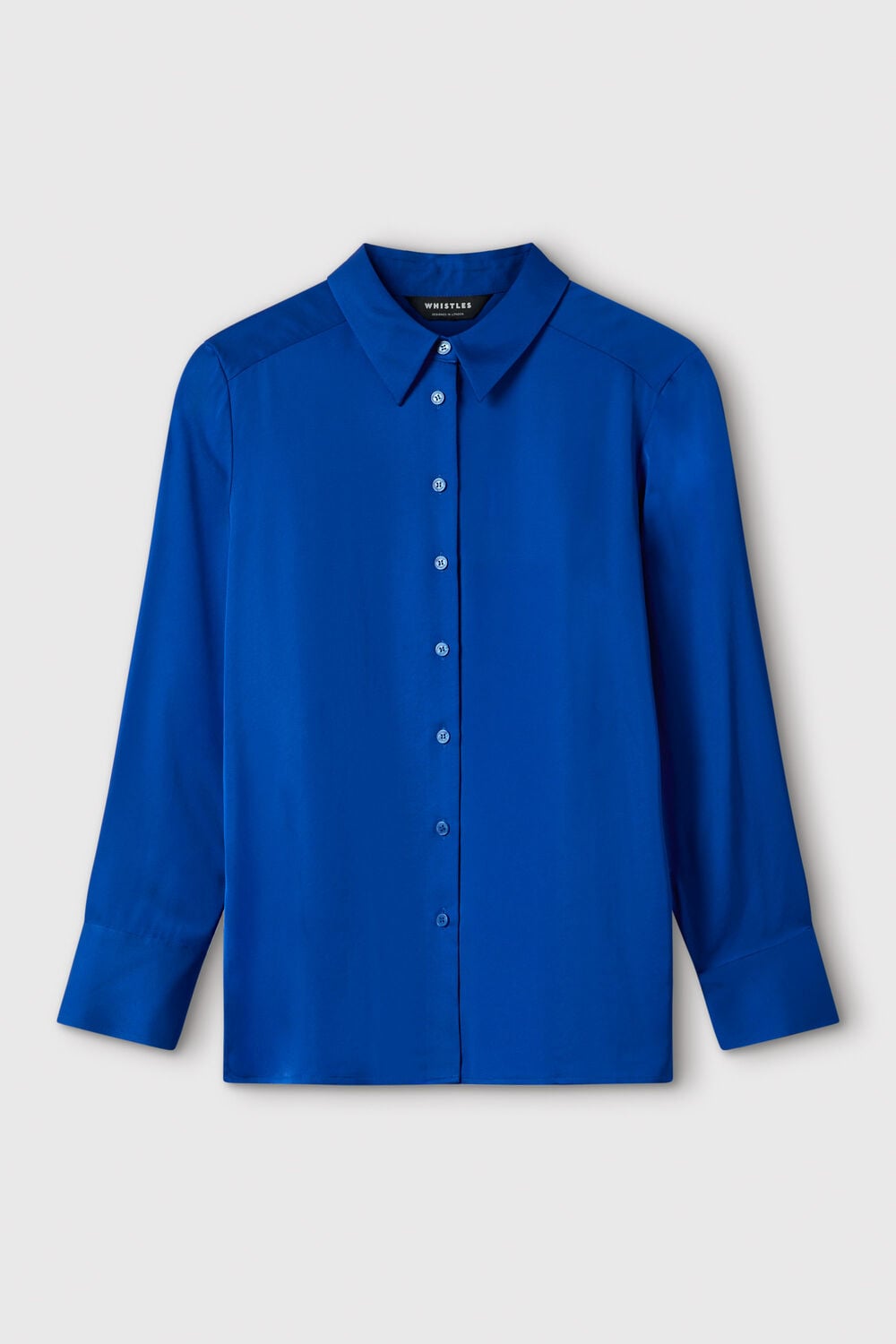 Satin Viscose Collared Shirt