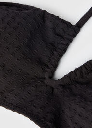 Textured Gingham Bikini Top