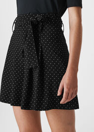 Spot Printed Short Black and White