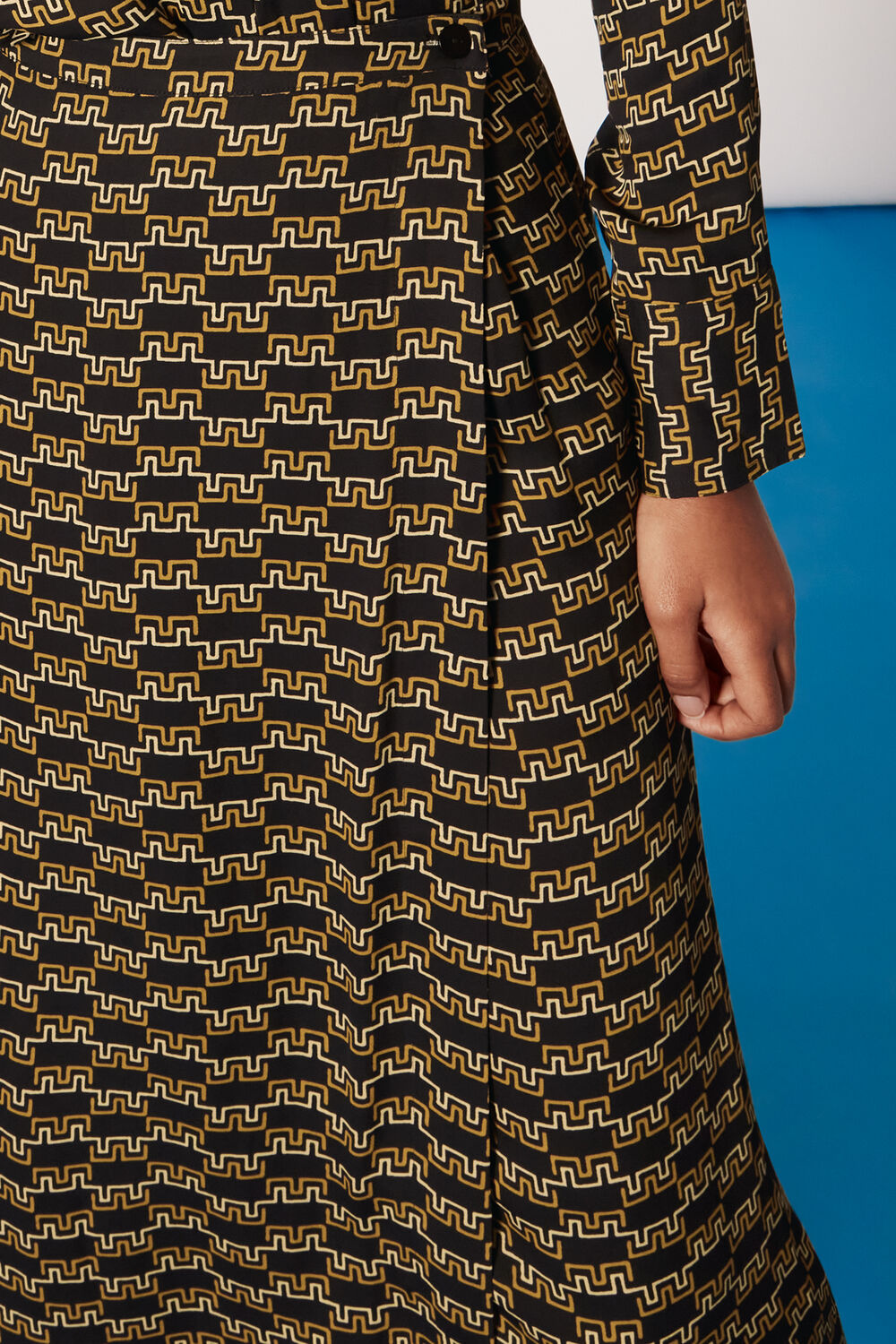 Tangle Check Wrap Skirt