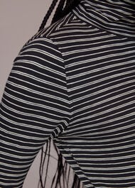 Contrasting Stripe Roll Neck