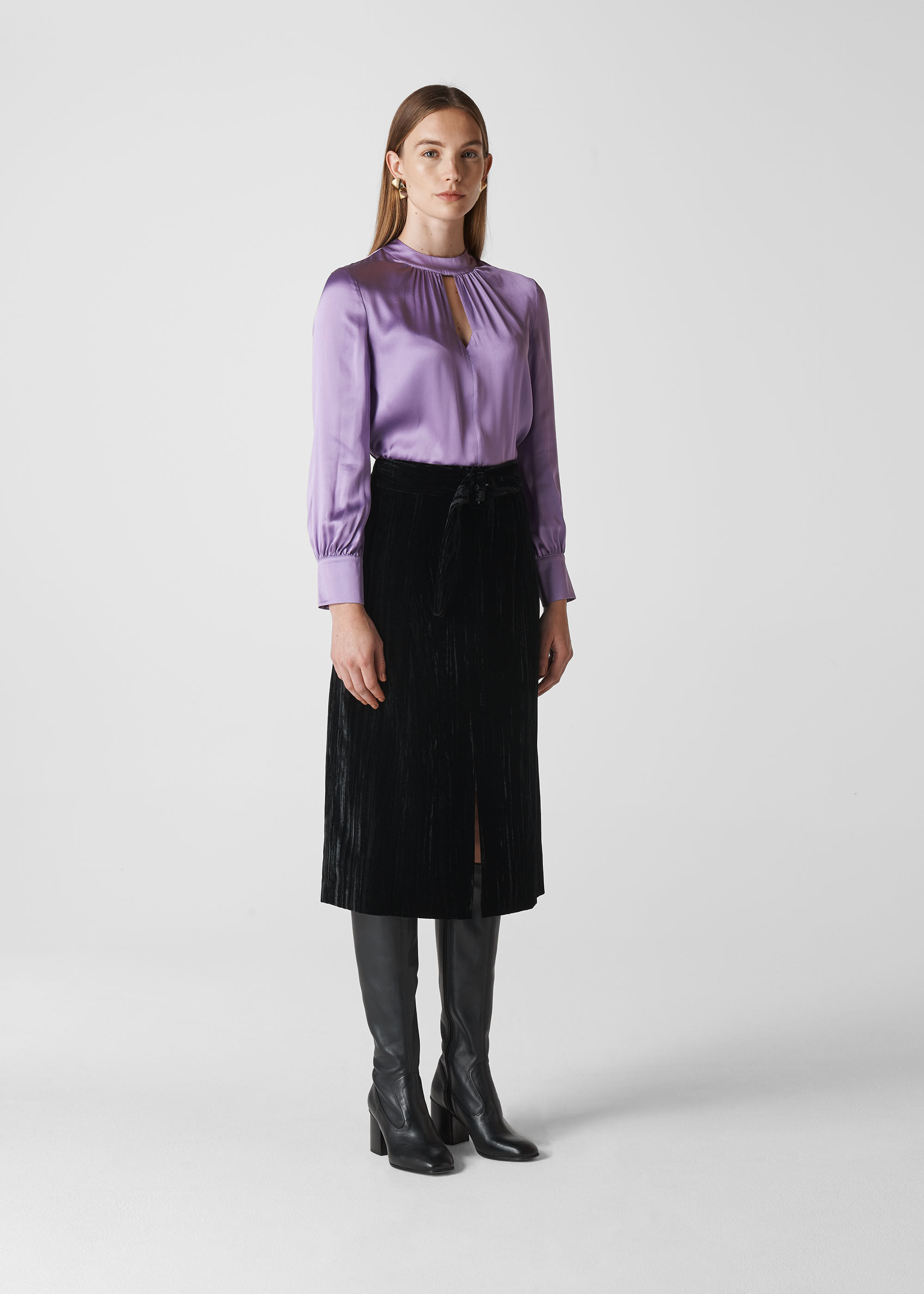 Silk and shop satin blouses