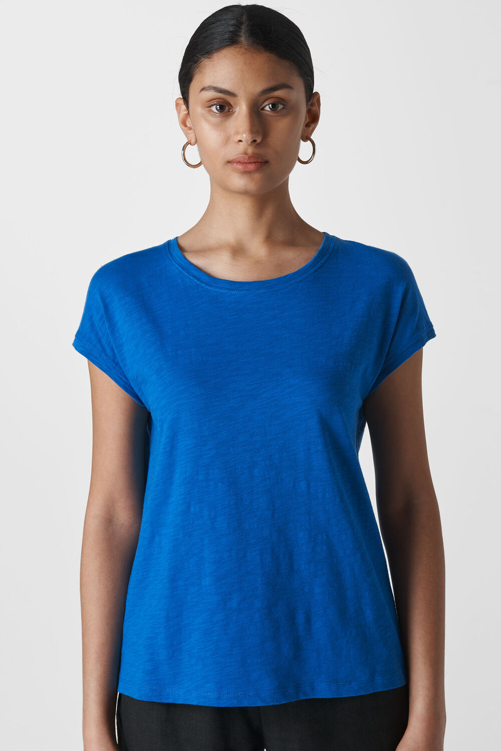 Minimal Cap sleeve Tee Blue