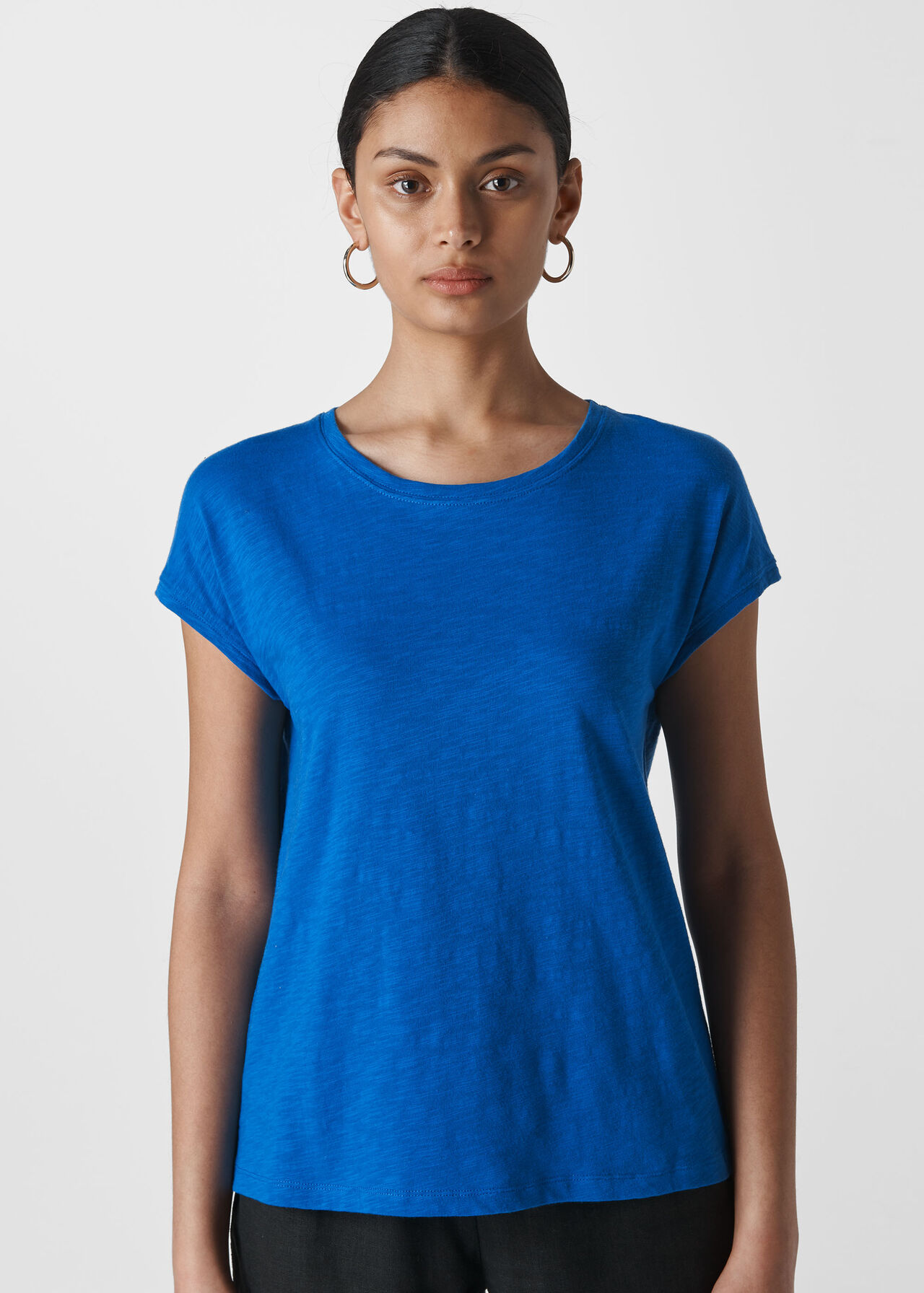 Minimal Cap sleeve Tee Blue