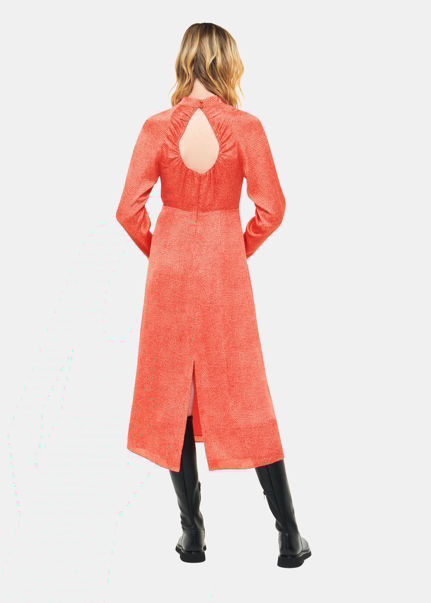 Red Multi Pebble Spot Print Midi Dress WHISTLES