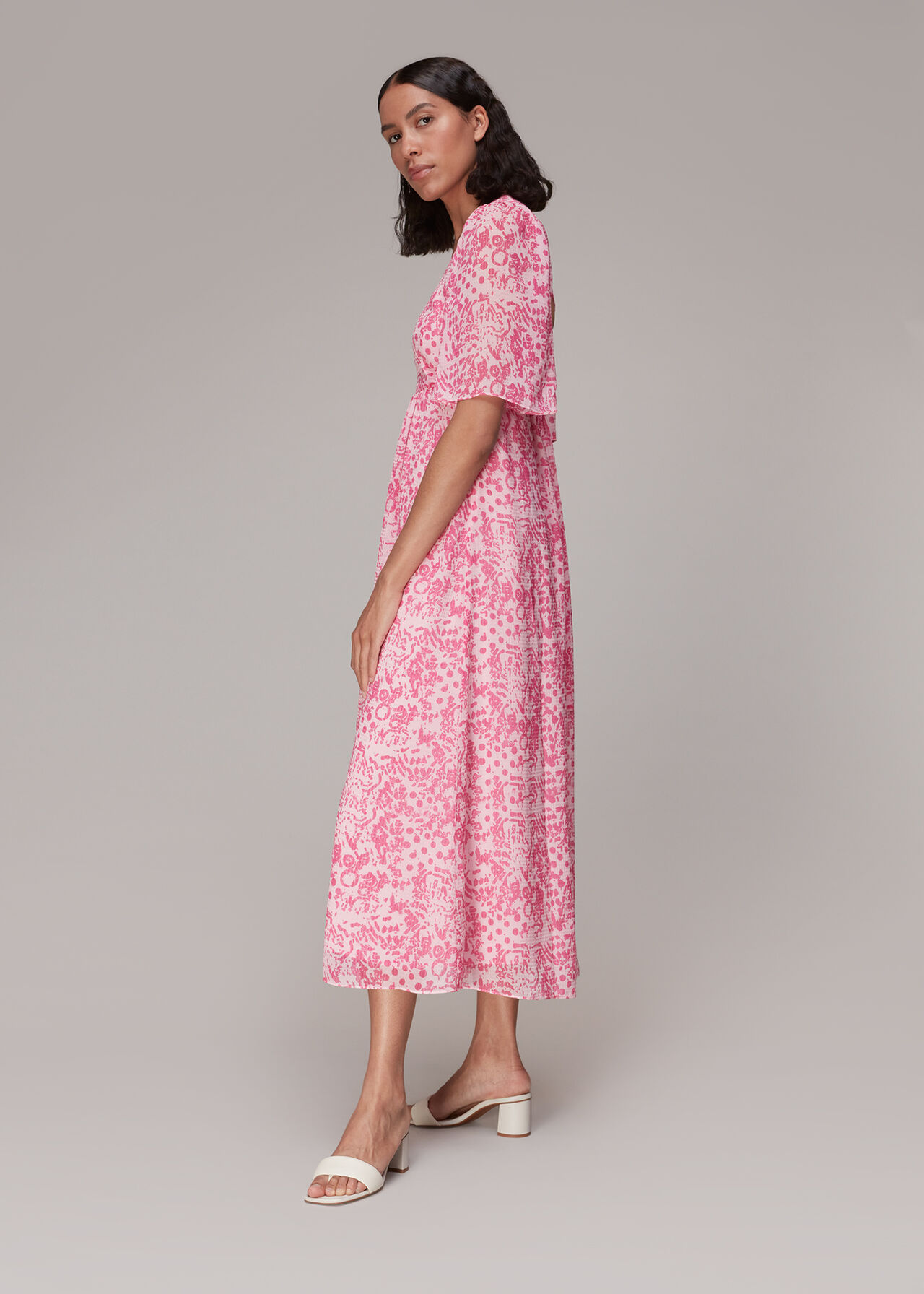 Abstract Batik Midi Dress
