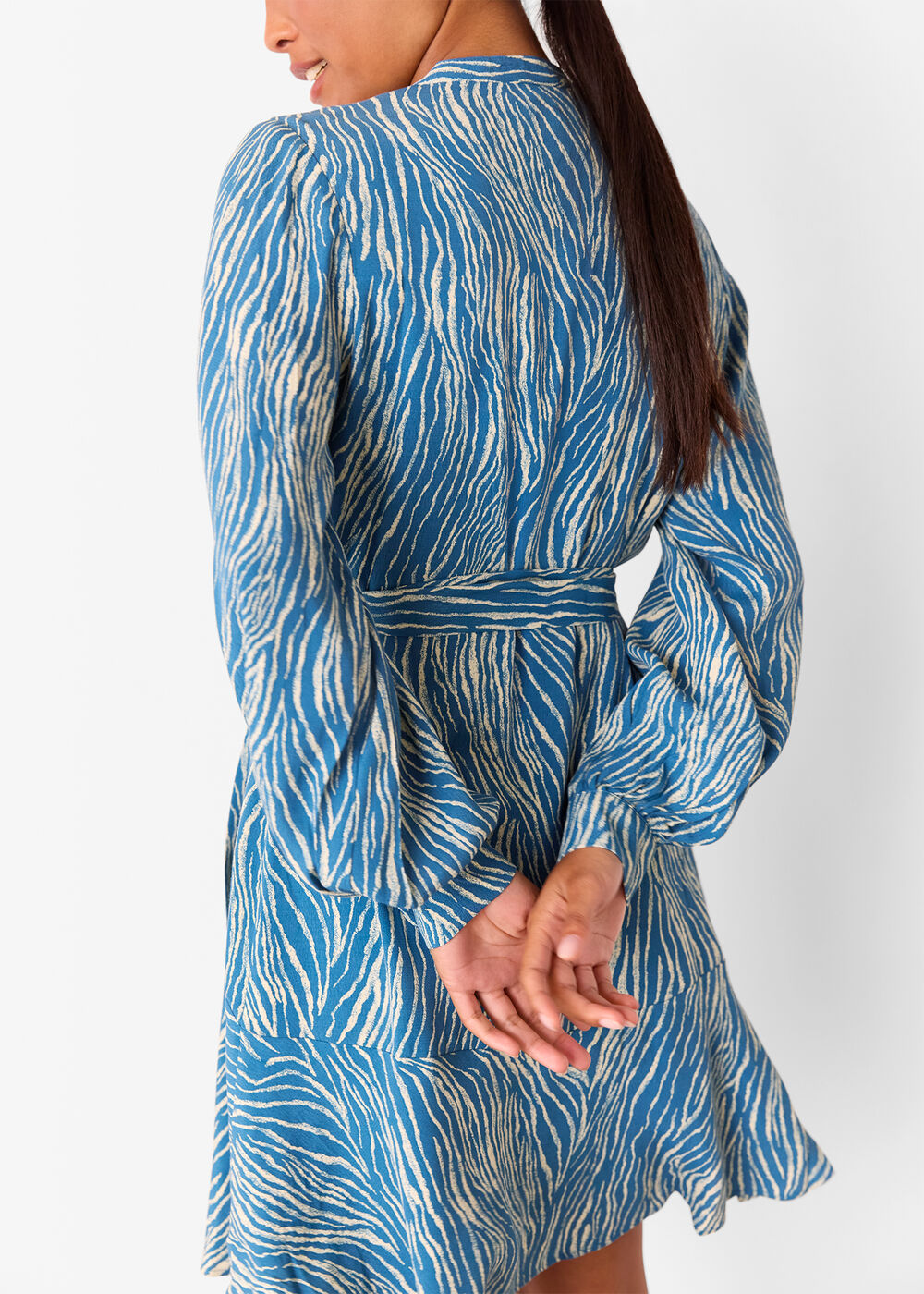 Petite Zebra Flippy Mini Dress