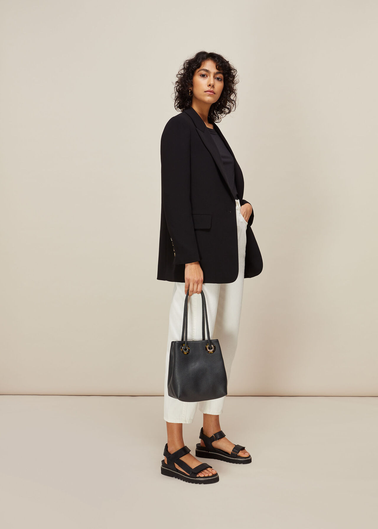 Mabel Tort Eyelet Bag Black