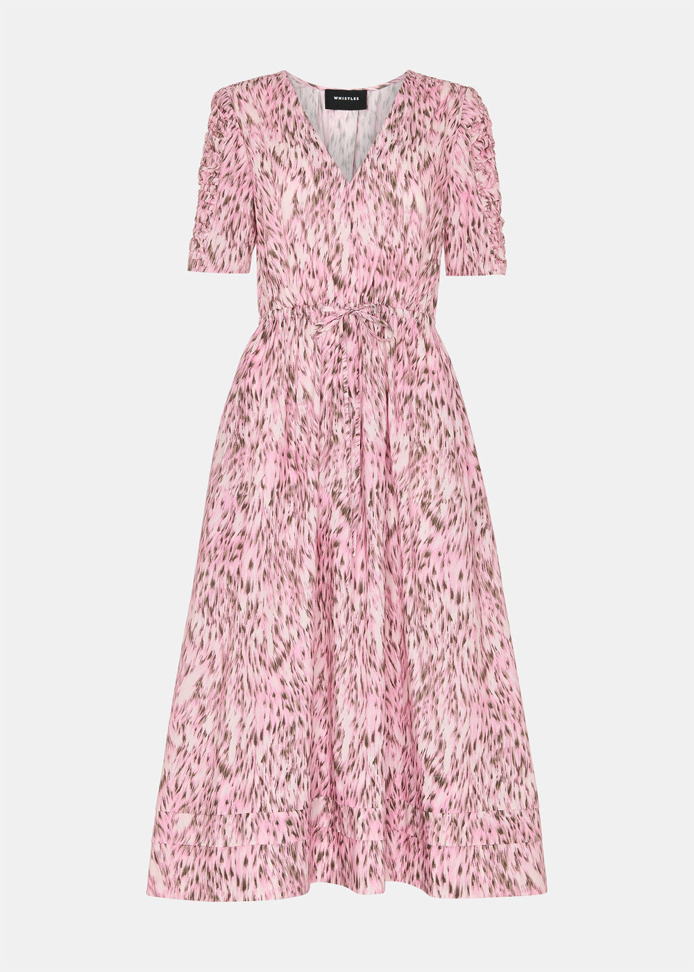 Leopard Cotton Midi Dress