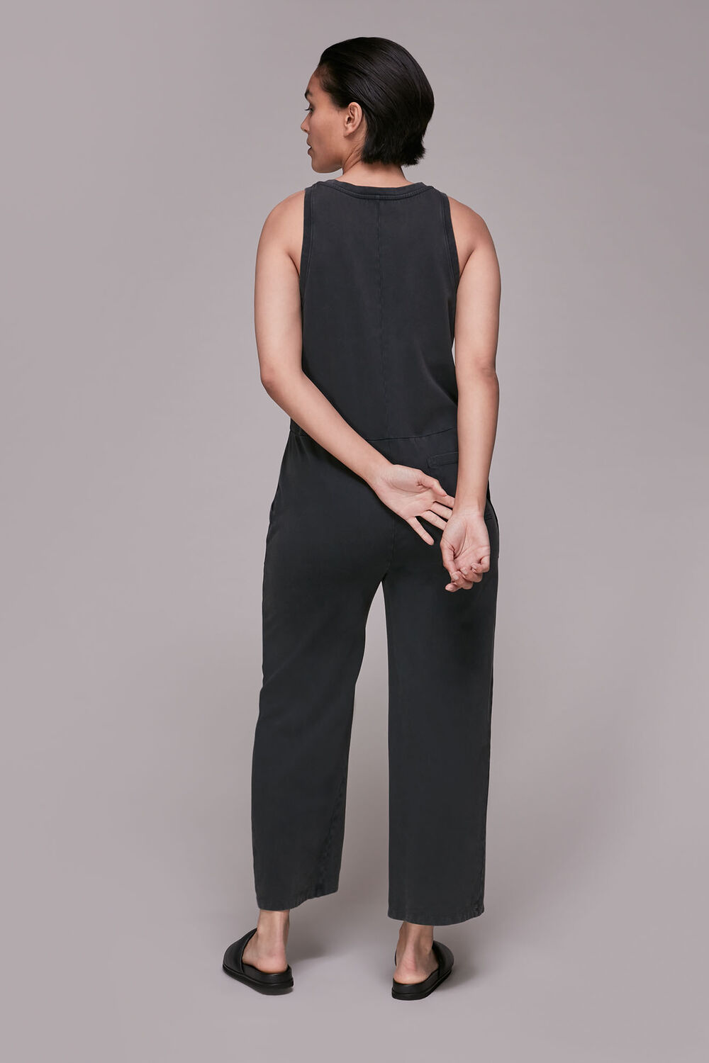Jersey Button Front Jumpsuit