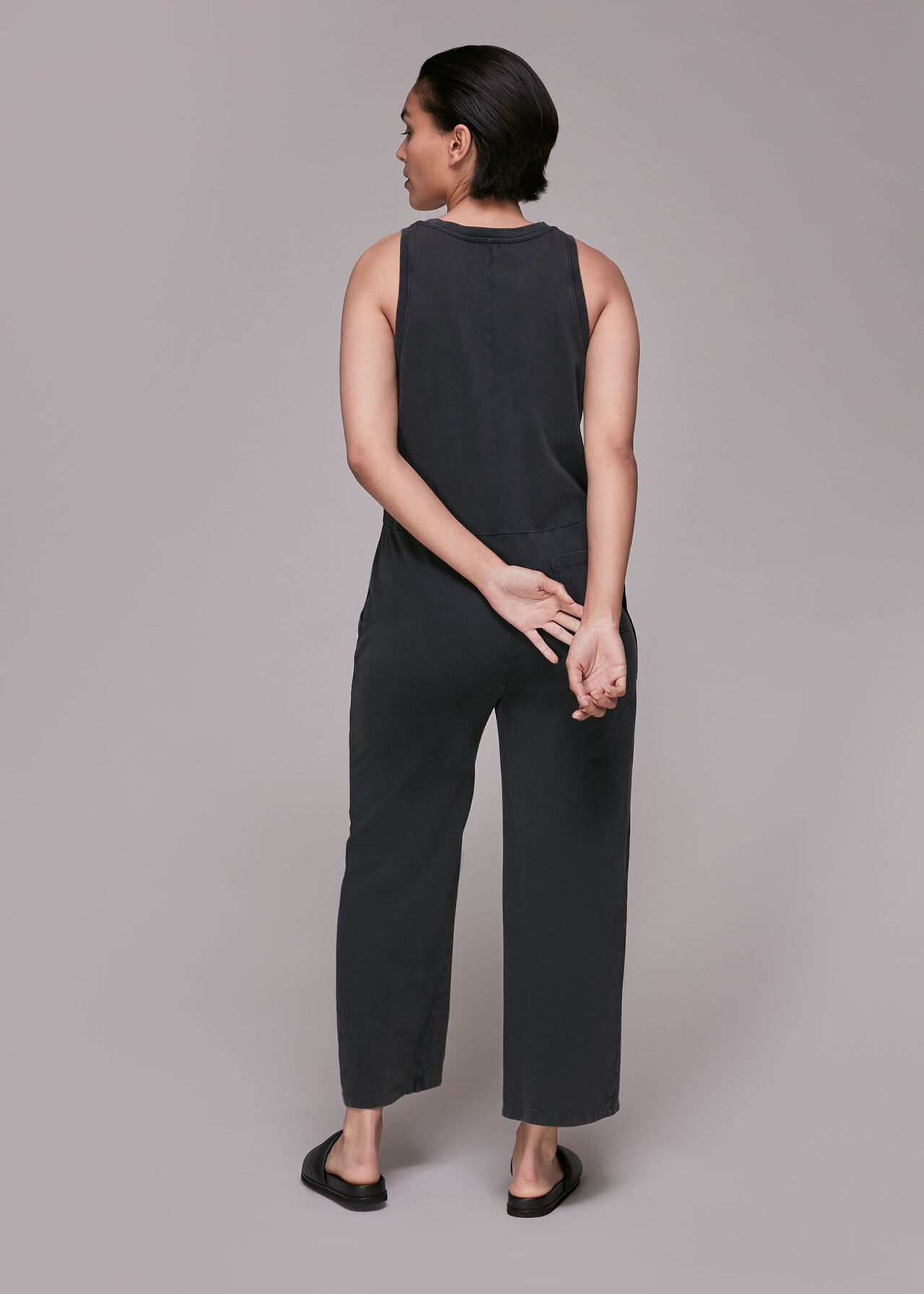 Jersey Button Front Jumpsuit