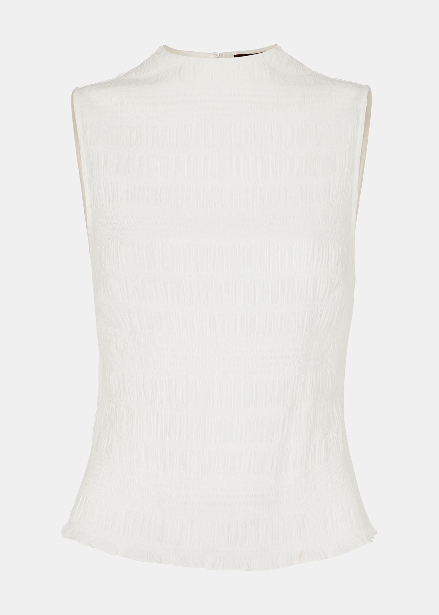White Plisse Sleeveless Top | WHISTLES | Whistles US |