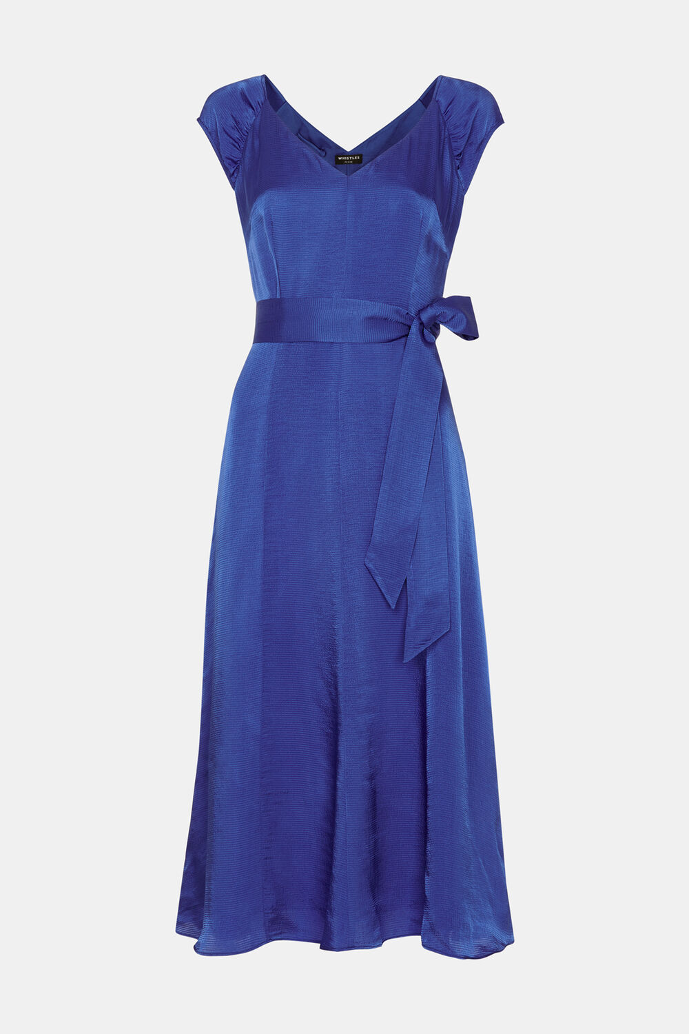 Cobalt Blue Petite Arie Hammered Satin Midi Dress