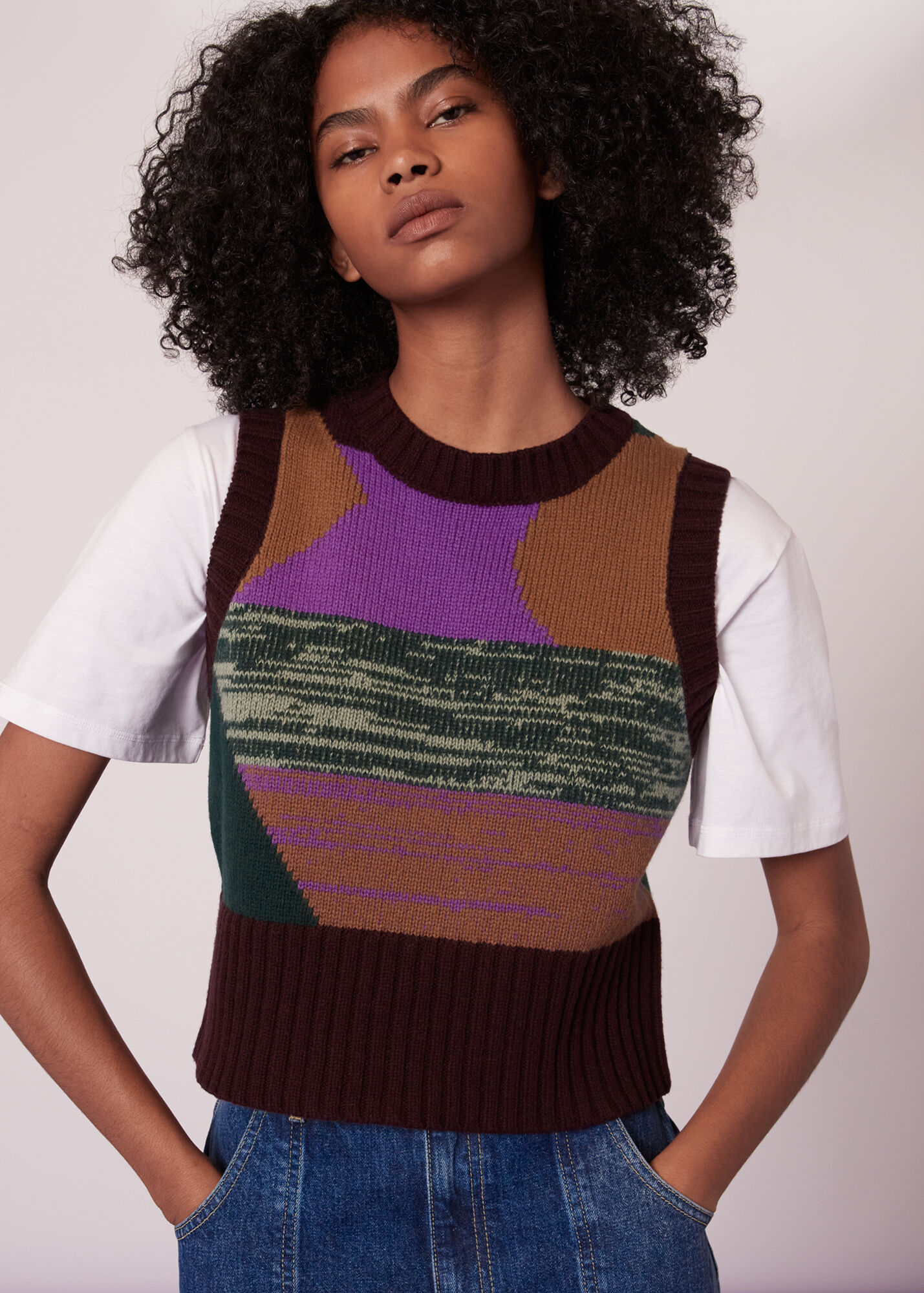 Multicolour Lively Knitted Tank WHISTLES