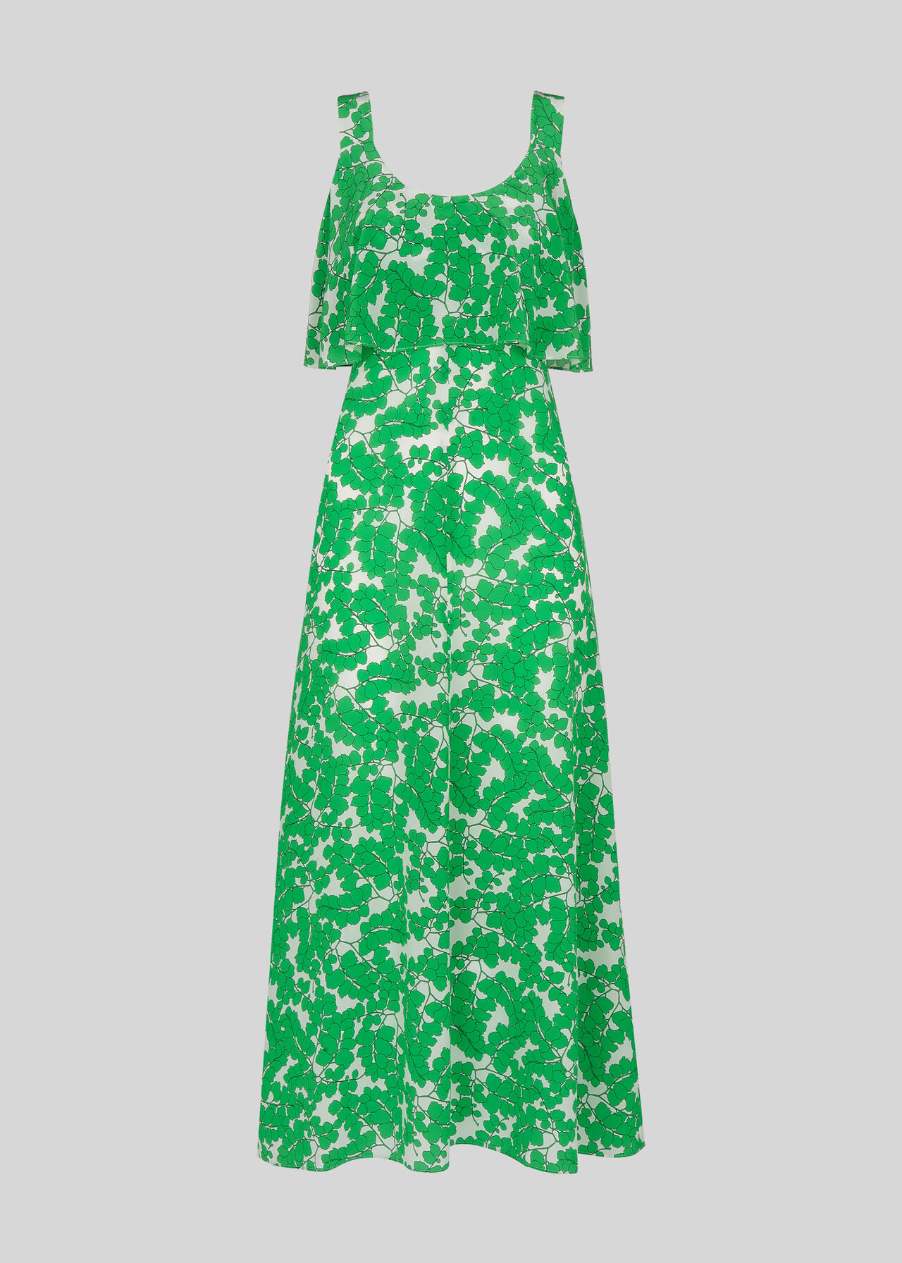 Omana Silk Blossom Dress Green/Multi