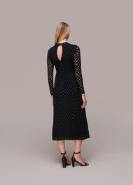 Illusion Checked Mesh Dress