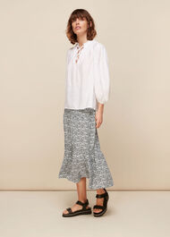 Mixed Animal Tiered Skirt