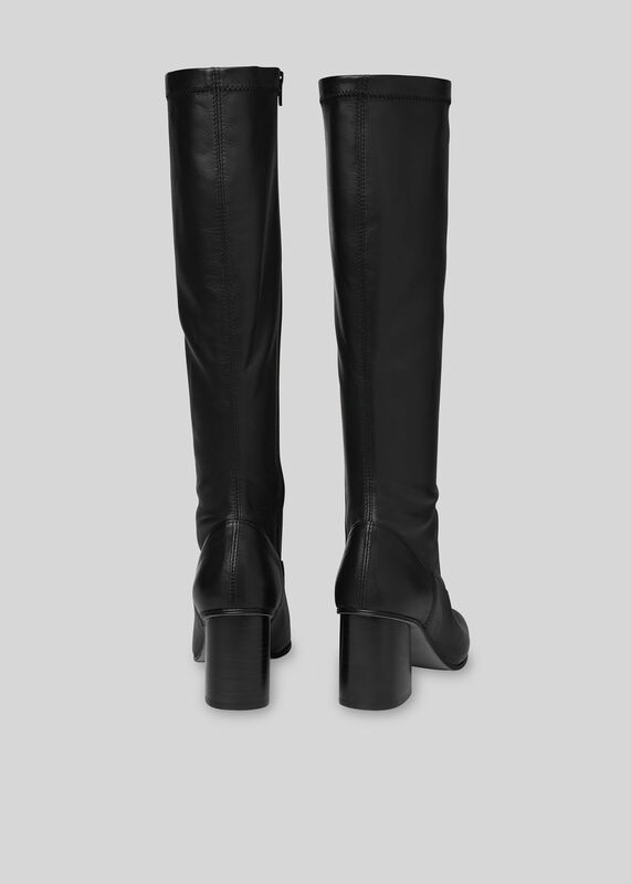 Black Vittoria Knee High Sock Boot