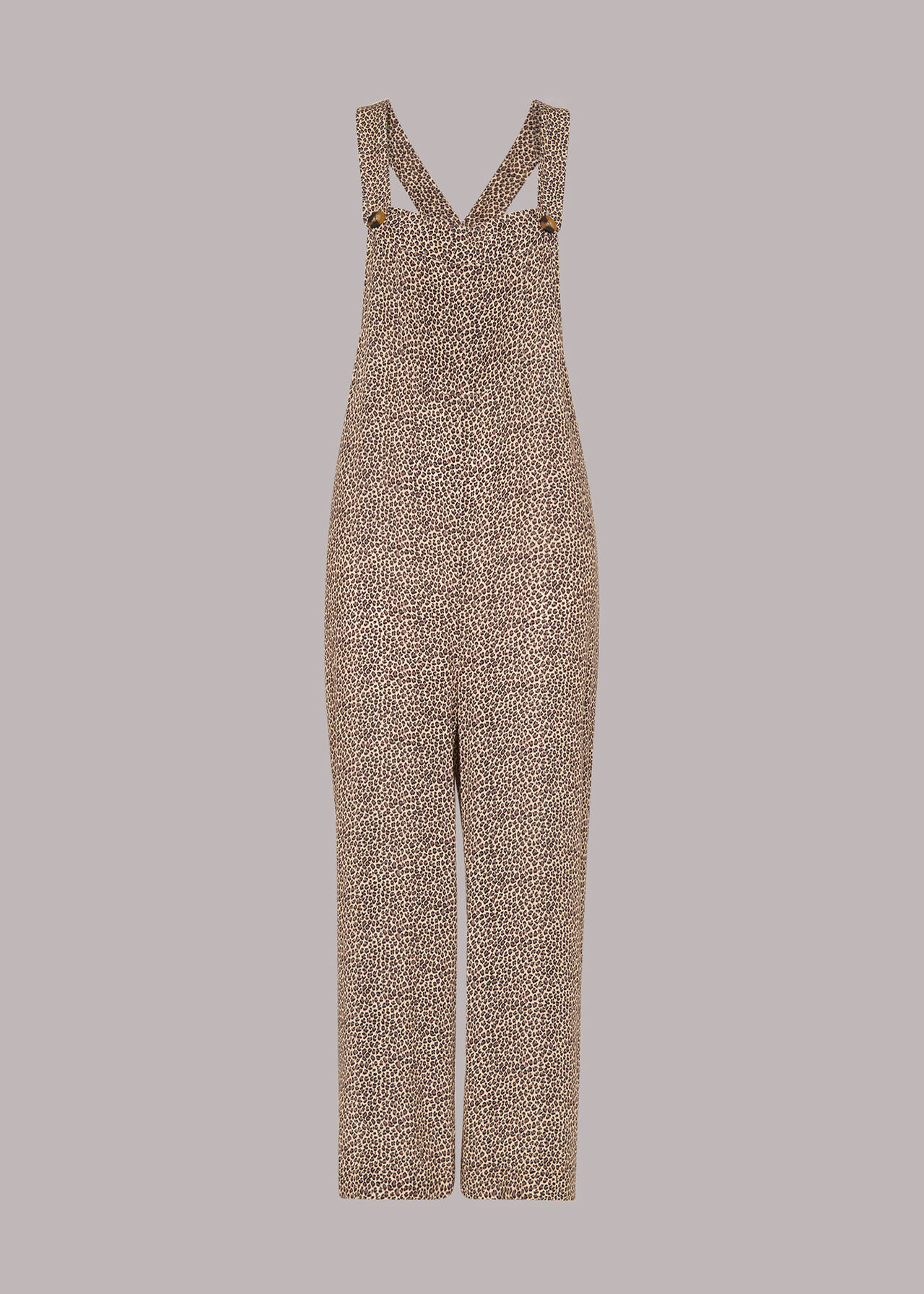 Rita Dashed Leopard Dungarees