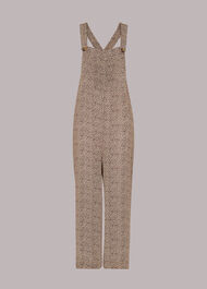 Rita Dashed Leopard Dungarees