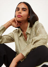 Jacquard Zig Zag Print Shirt