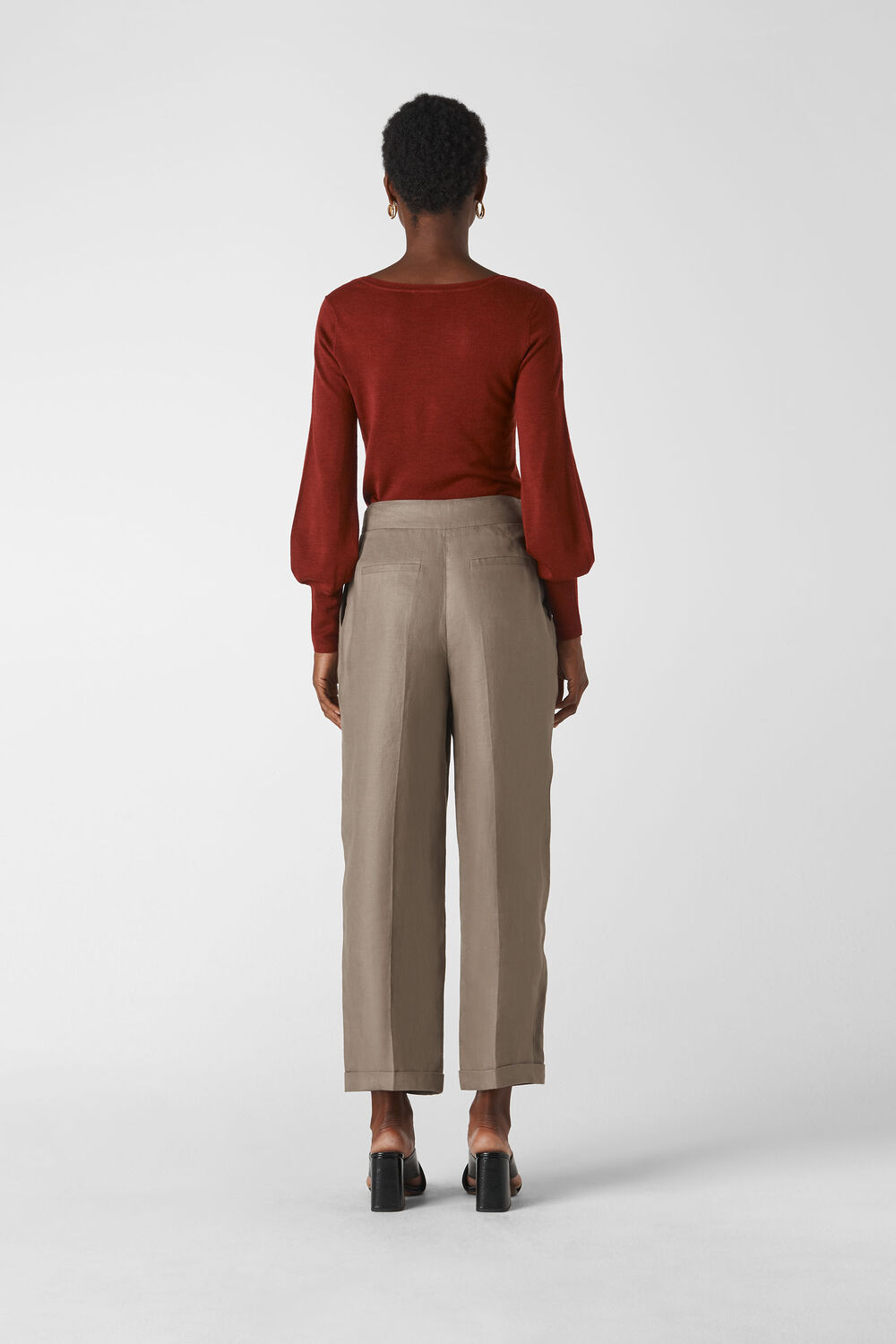 Fine Merino Scoop Neck Knit Rust