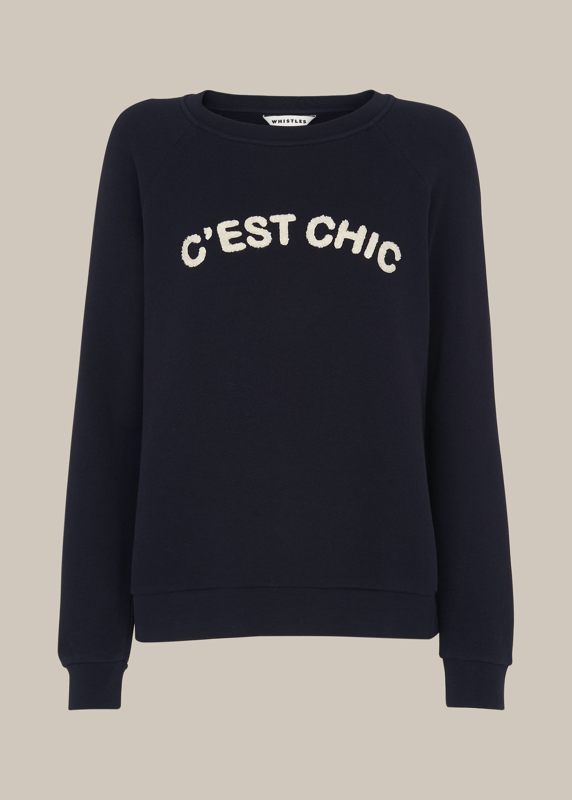 Navy Cest Chic Logo Sweatshirt