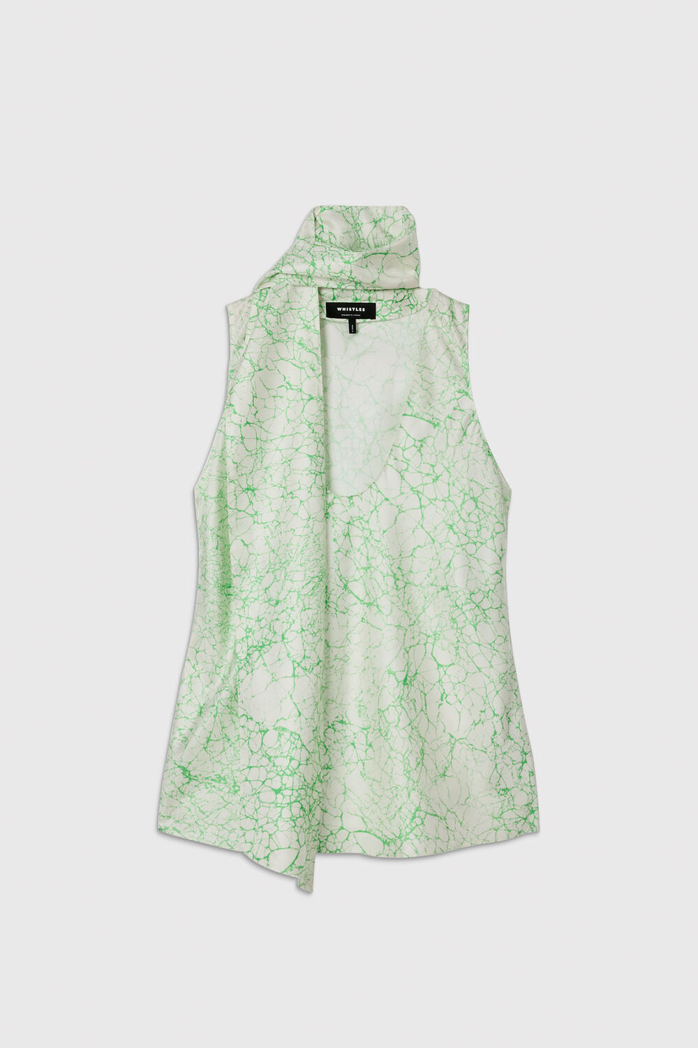 Printed Silk Scarf Vest Top
