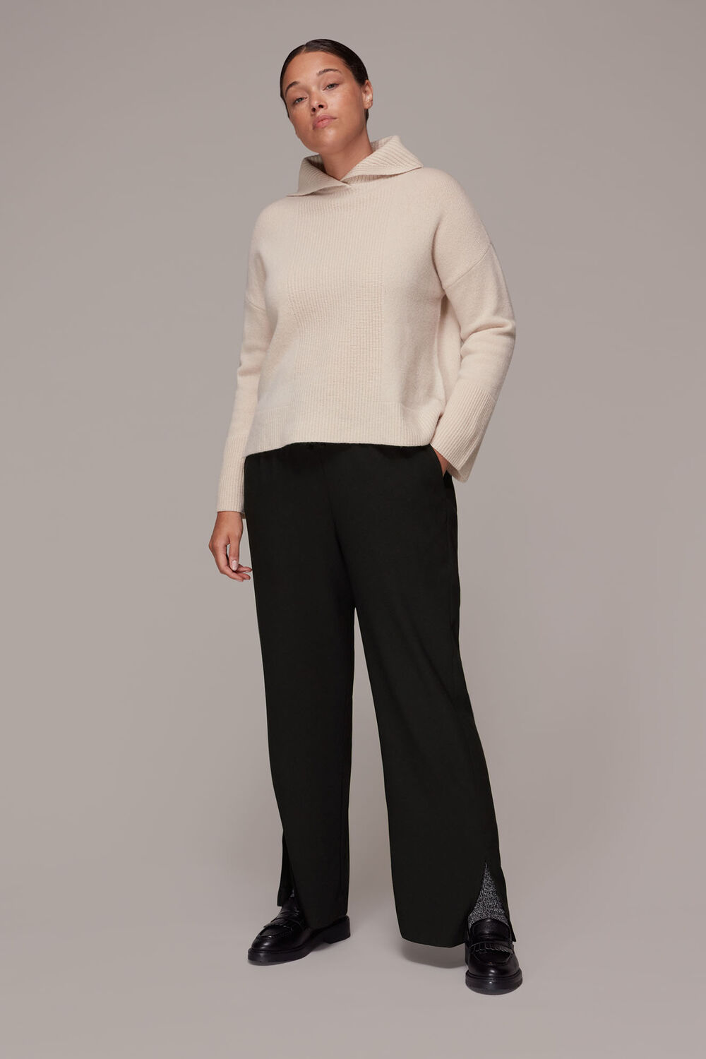 Side Split Crepe Trouser