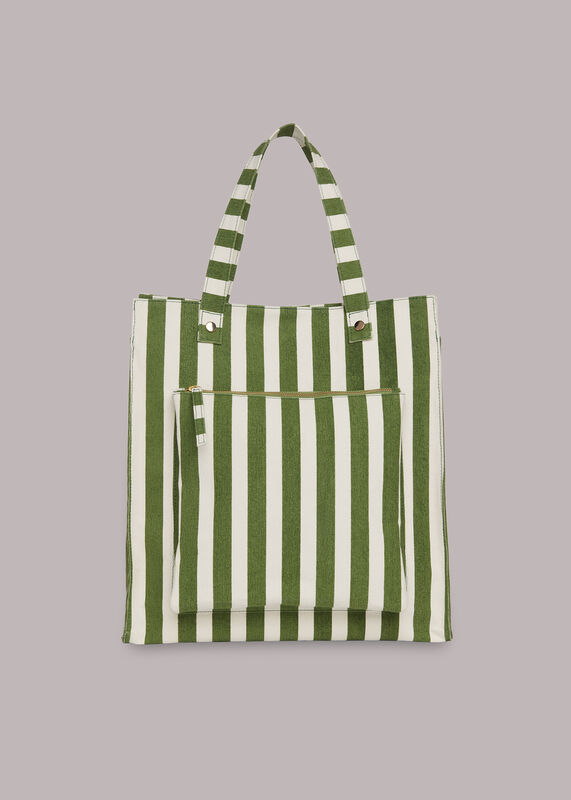 Sena Striped Canvas Tote