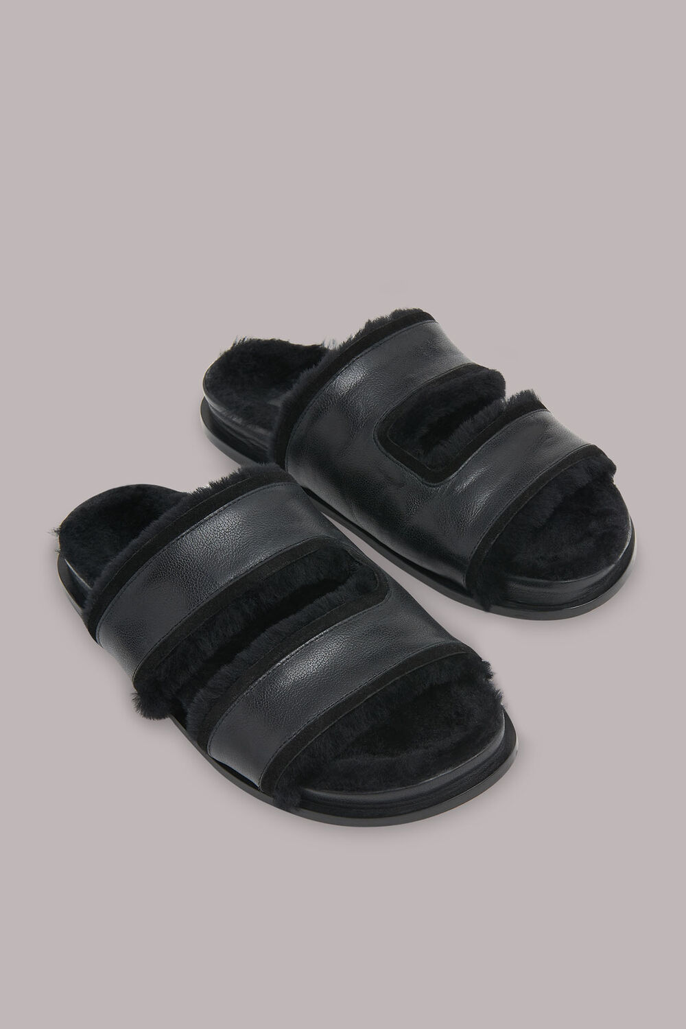 Davy Shearling Slide