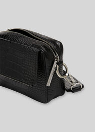 Millie Croc Crossbody Bag Black