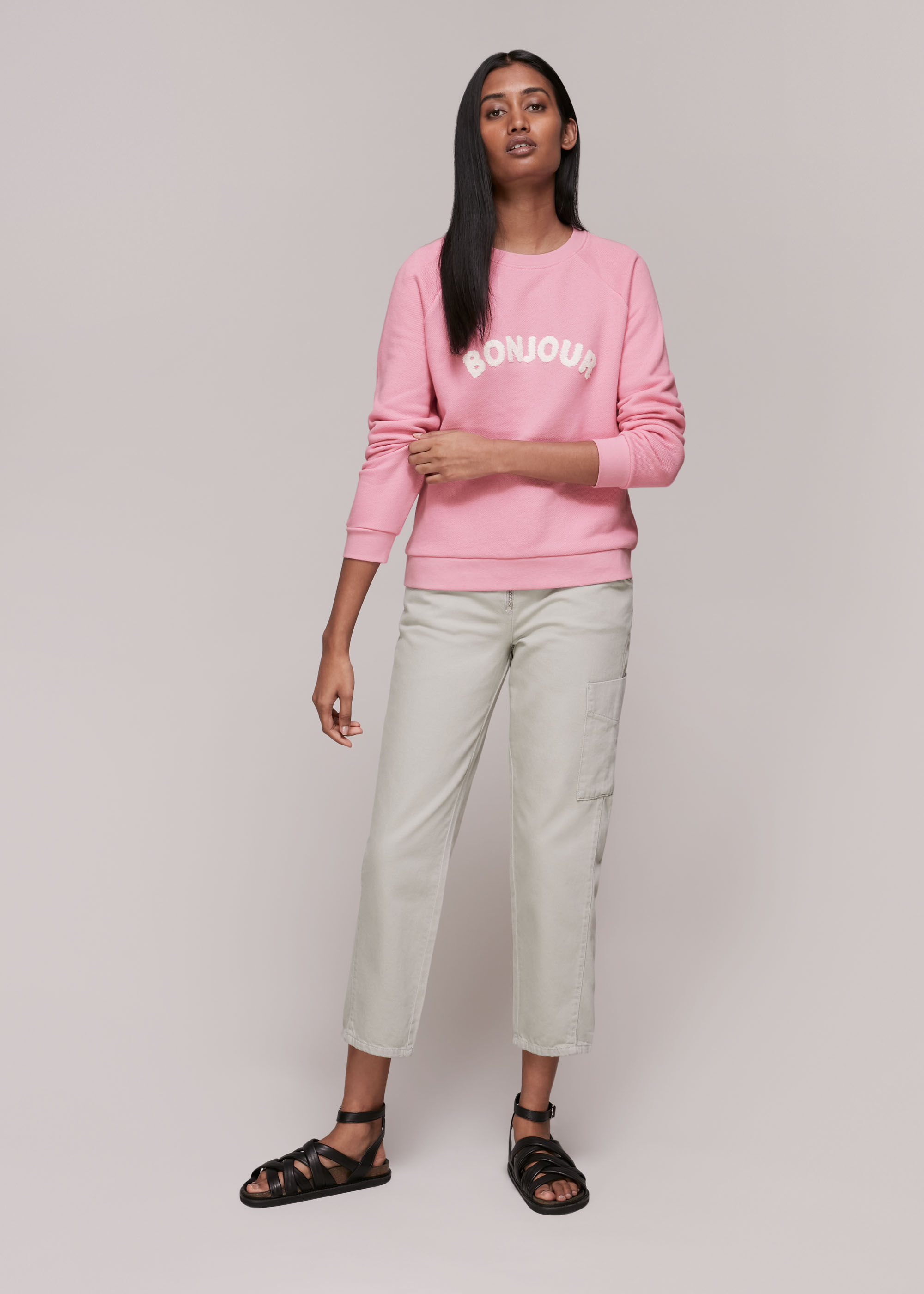 Whistles pink sweatshirt outlet