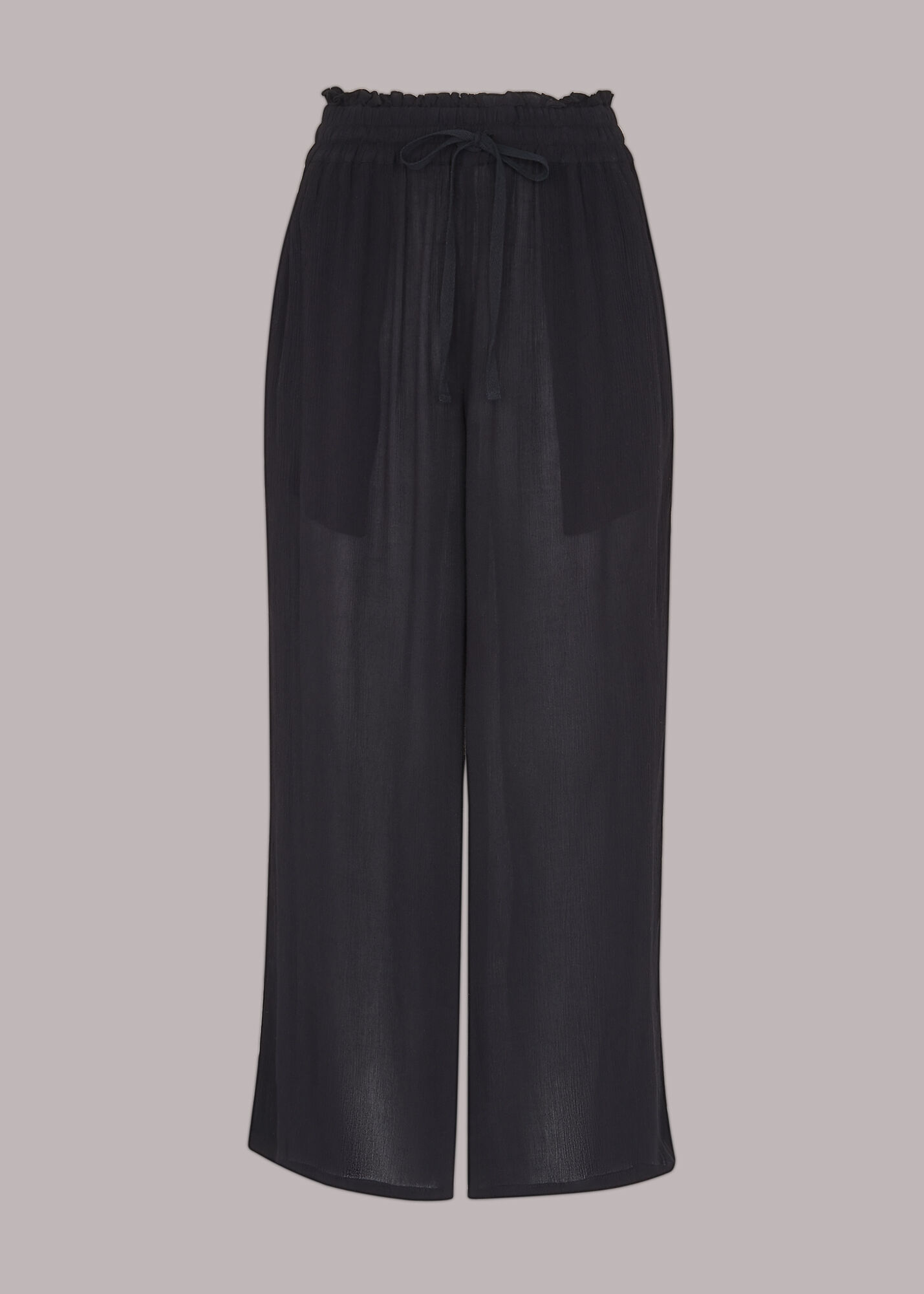 Black Imogen Fluid Cropped Trouser WHISTLES