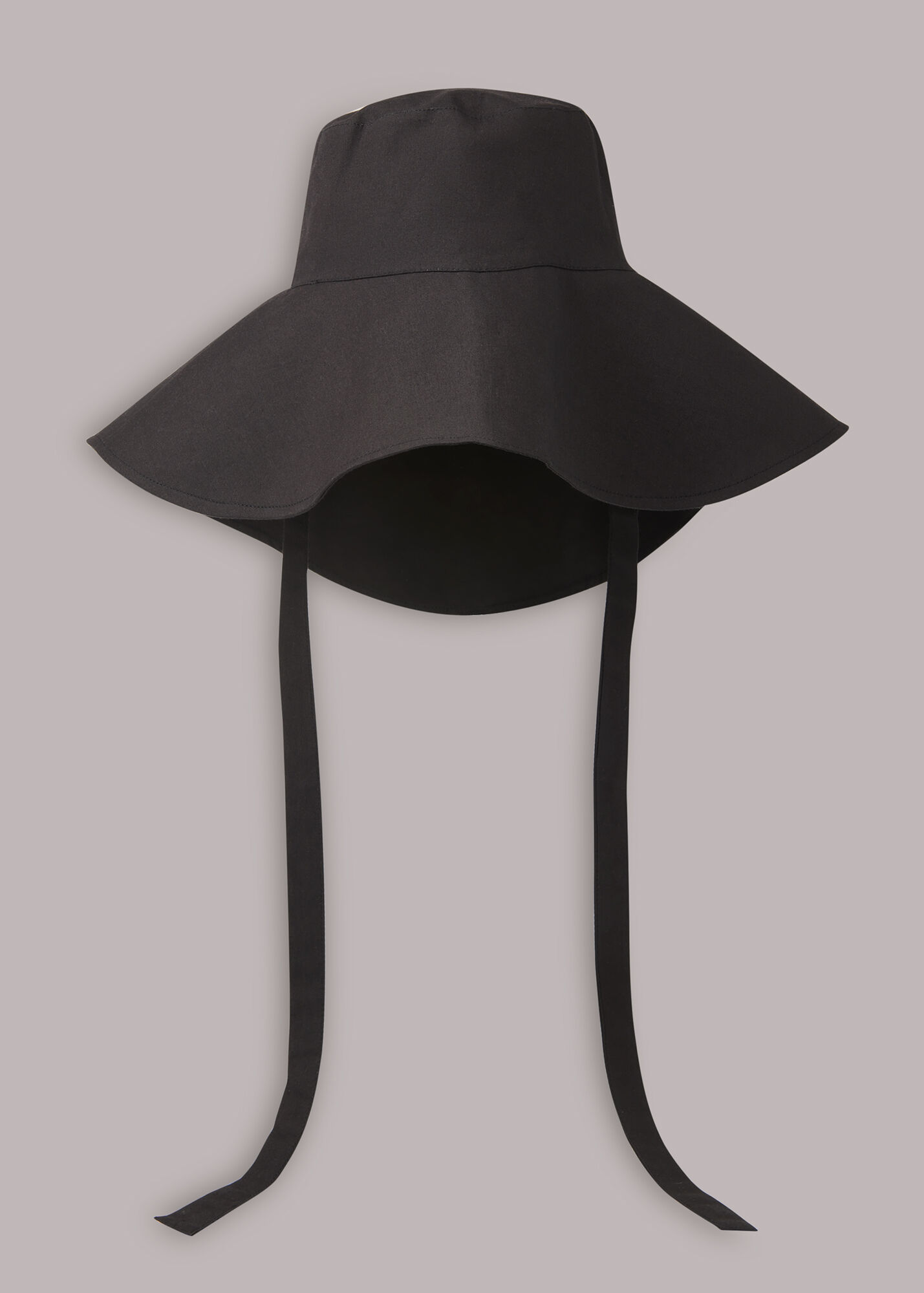 Black Sun Hat With Tie WHISTLES