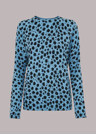 Brushed Dalmatian Crew Knit