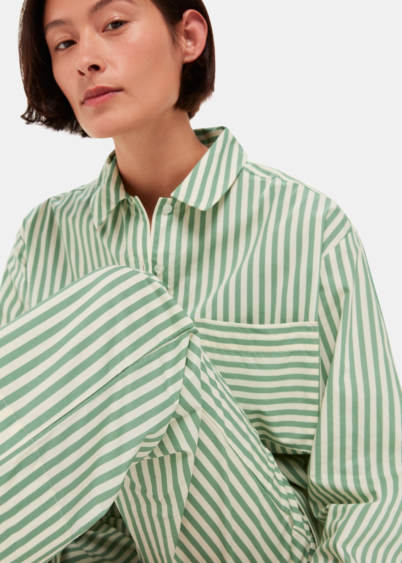 Cotton Stripe Pyjama Shirt