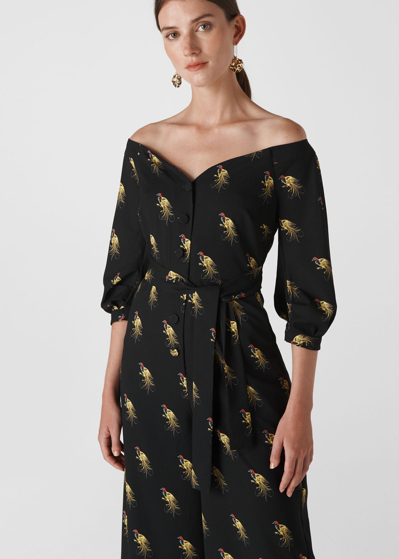 Woodpecker Printed Jumpsuit Black/Multi