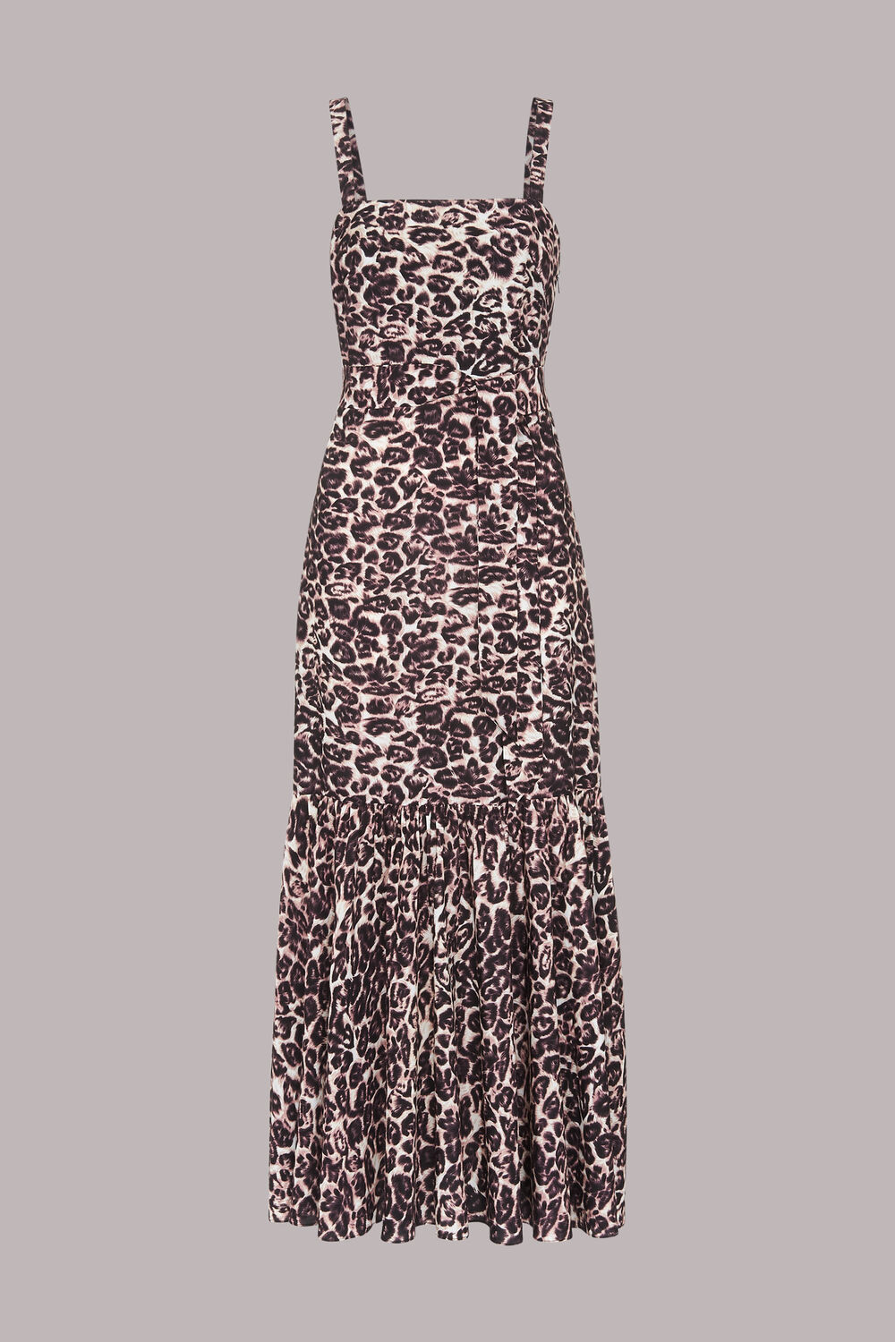Eleta Leopard Silk Mix Dress