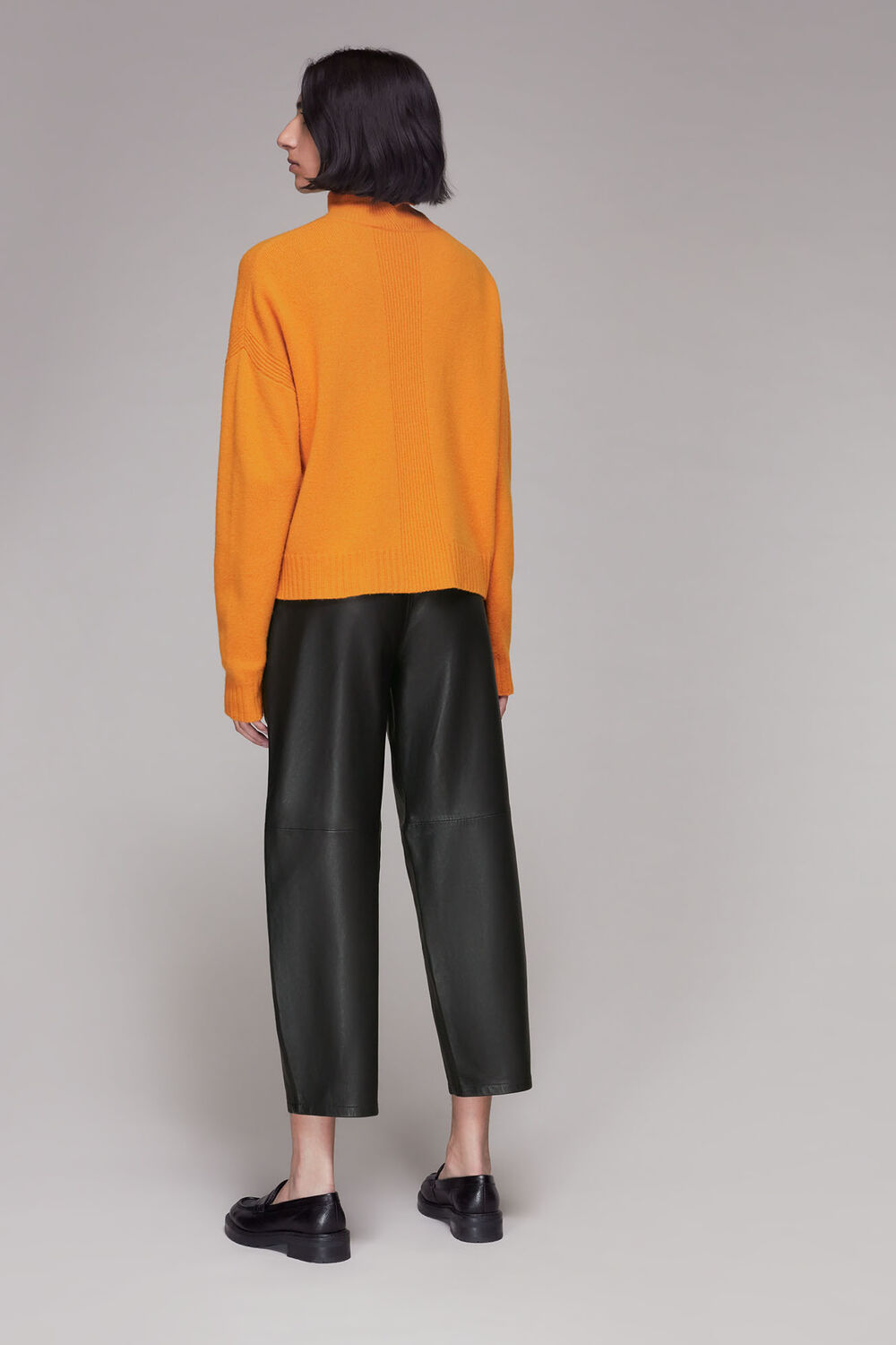 India Leather Pleat Trouser