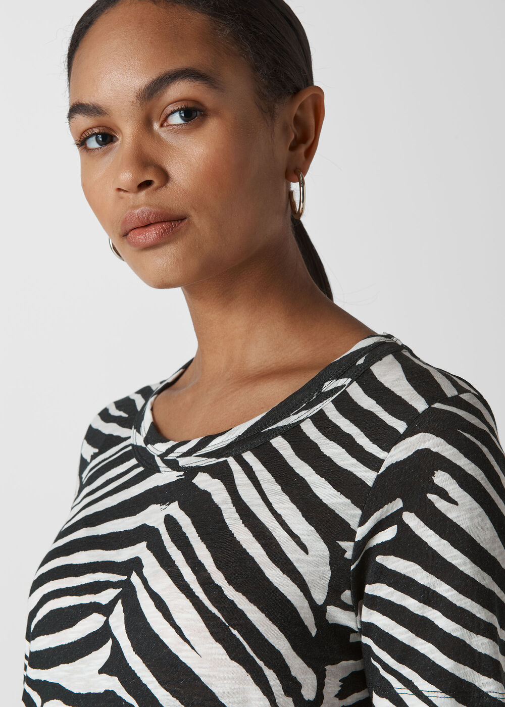 Zebra Print Rosa T-shirt Black/White