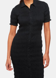 Monique Shirred Midi Dress