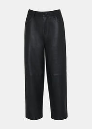 Leather Barrel Leg Trouser