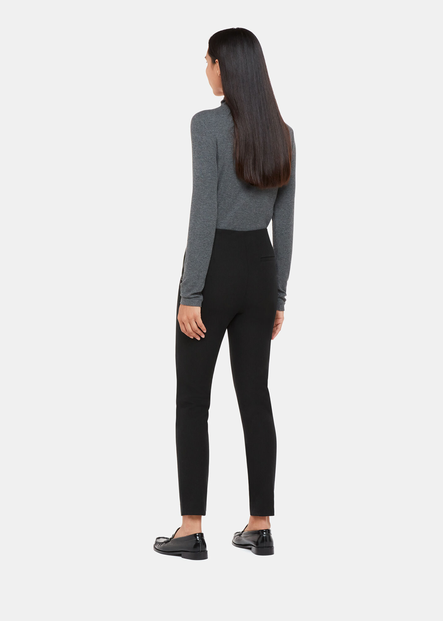 Black sales trousers stretch
