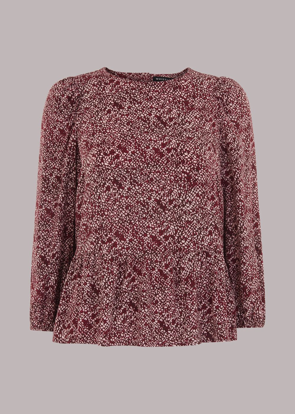 Rough Weave Cut Out Peplum Top
