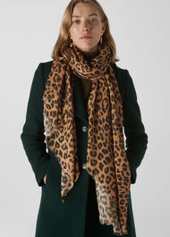 Lily and Lionel Leopard Scarf Beige