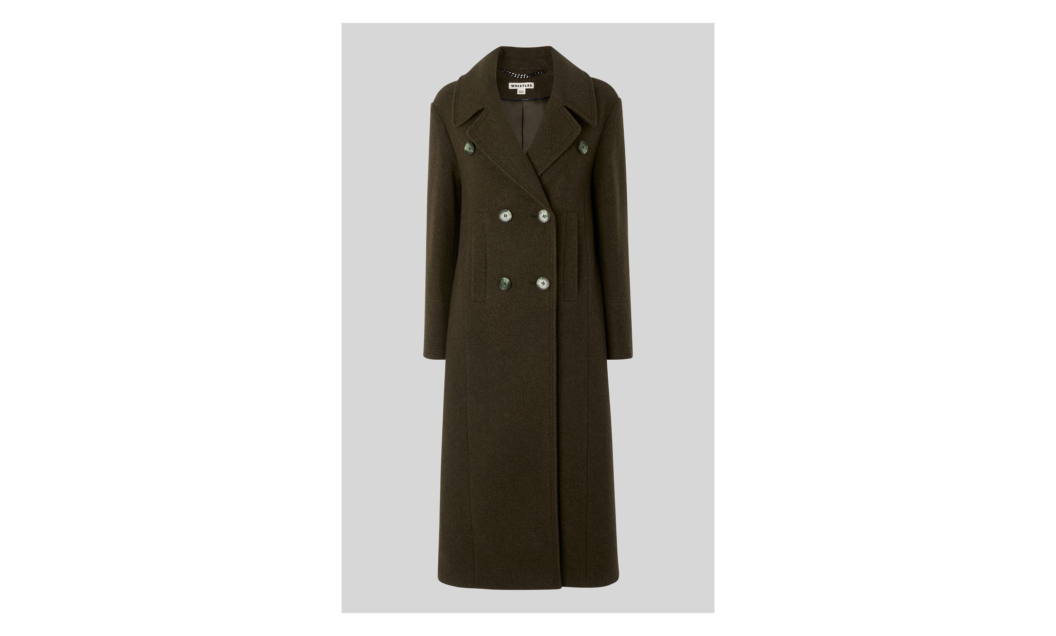 Whistles double top breasted maxi coat